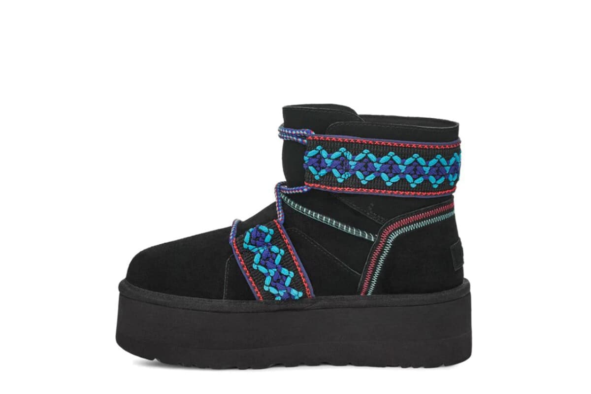 UGG Classic Mini II Braid Platform Чёрный — фото 3