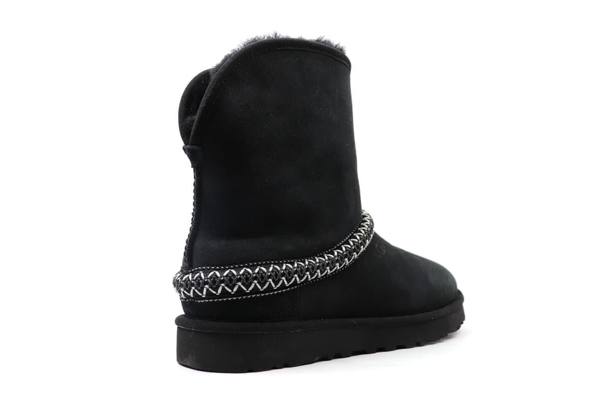 UGG Classic Short Cresent Чёрный — фото 3