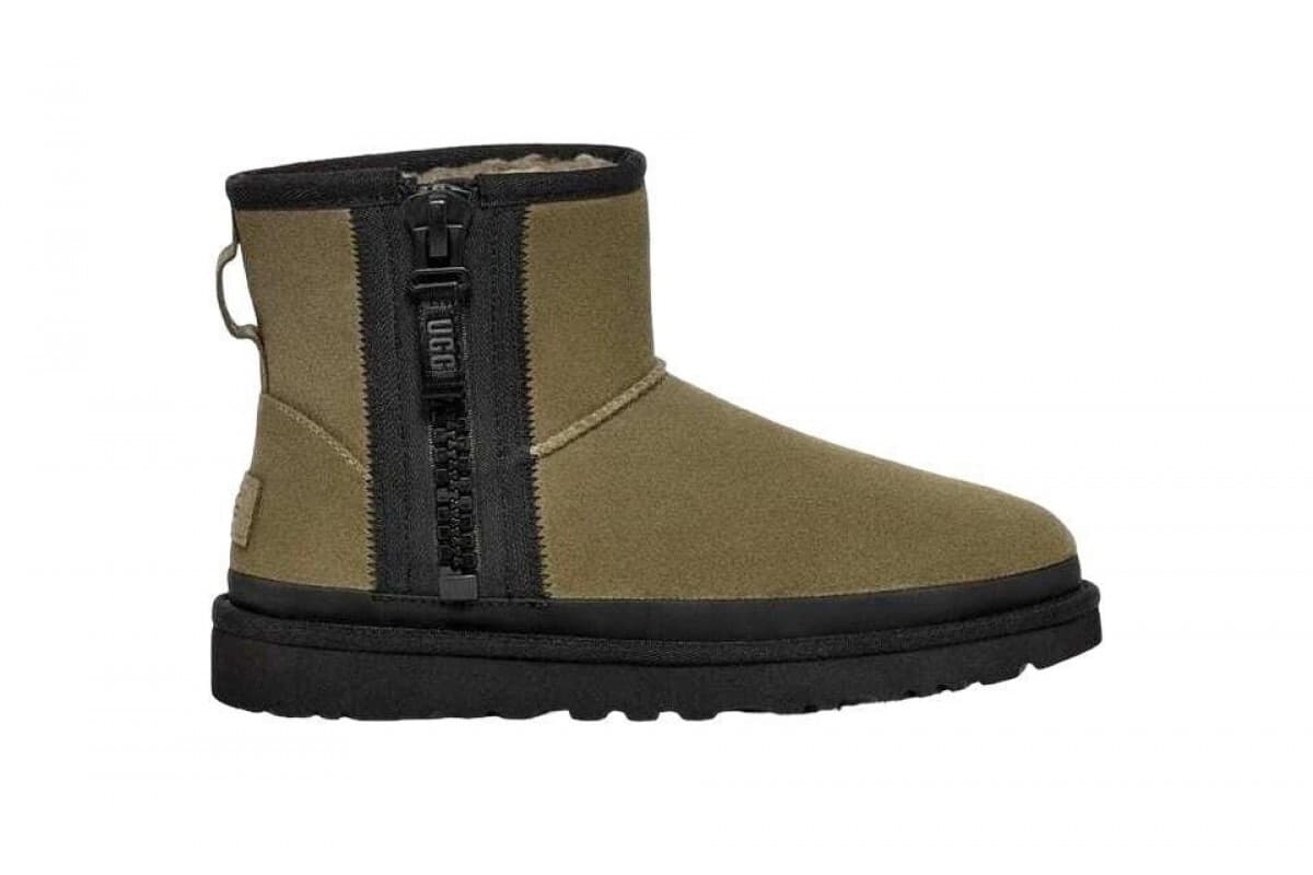 UGG Classic Mini Zipper Tape Logo Boot Хаки — фото 2