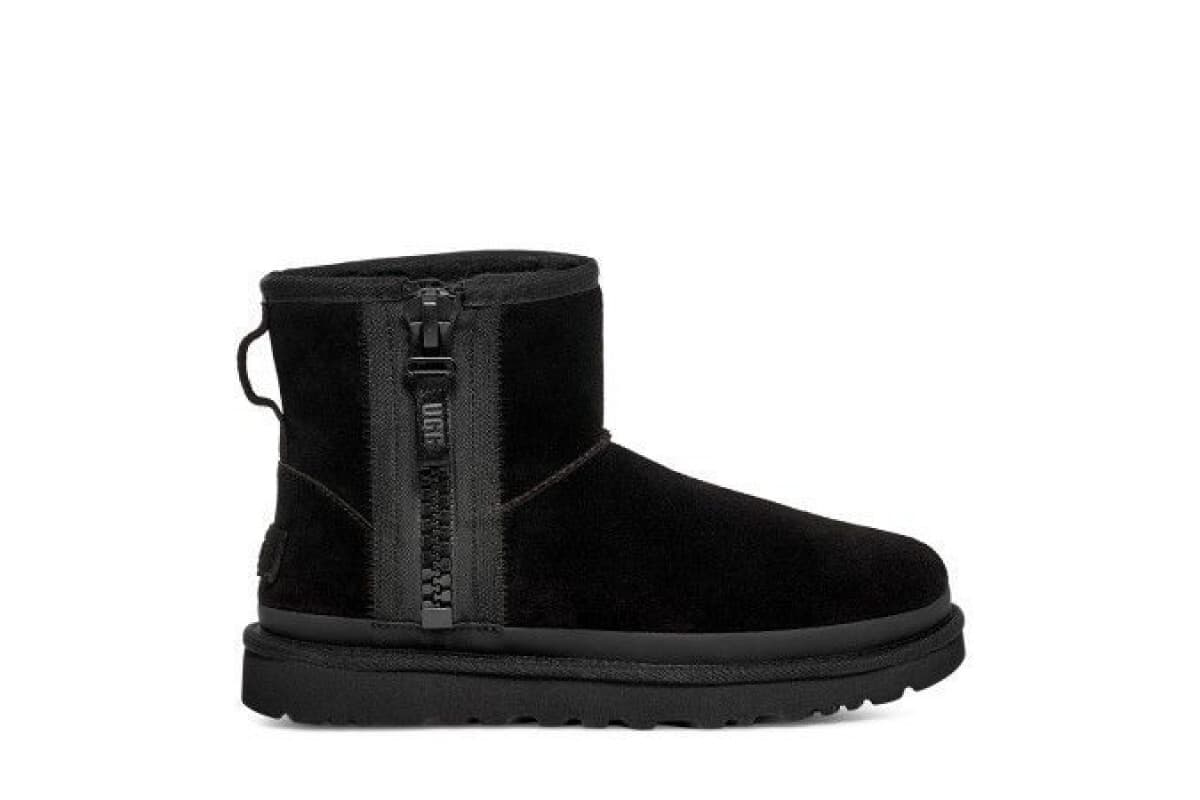 UGG Classic Mini Zipper Tape Logo Boot Чёрный — фото 2