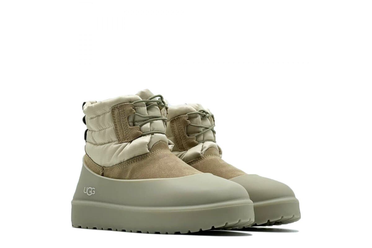 Угги UGG Classic Mini Lace-Up Weather Бежевый — фото 1
