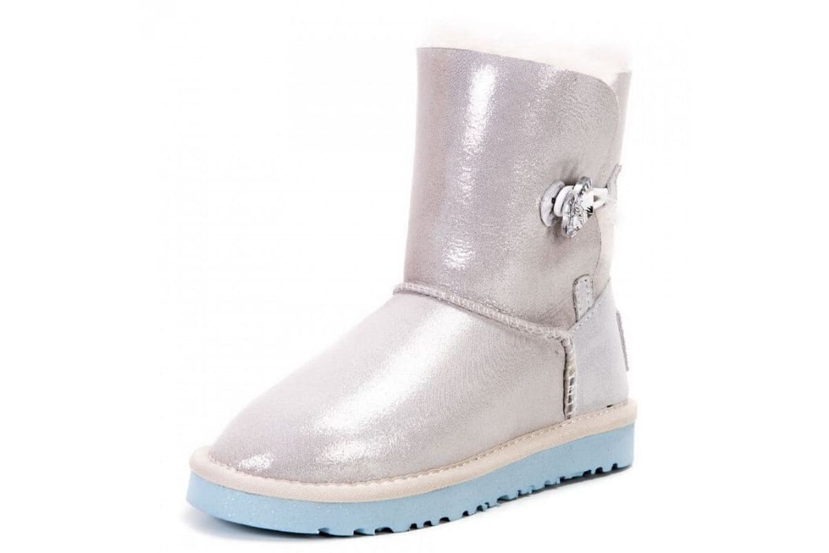 UGG Kids Bailey Button I Do Белый — фото 2