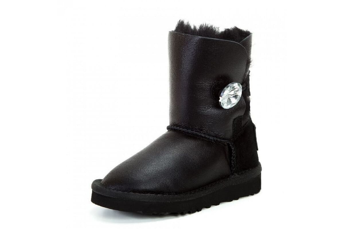 UGG Kids Bailey Button Bling Чёрный — фото 5