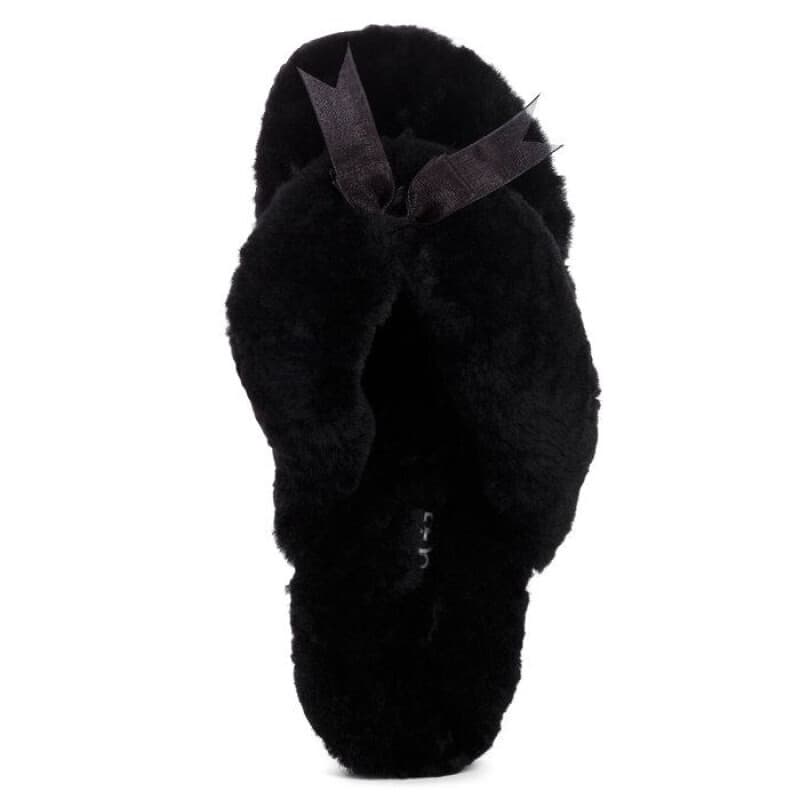 Ugg Fluff Flip Flop II Чёрный — фото 2
