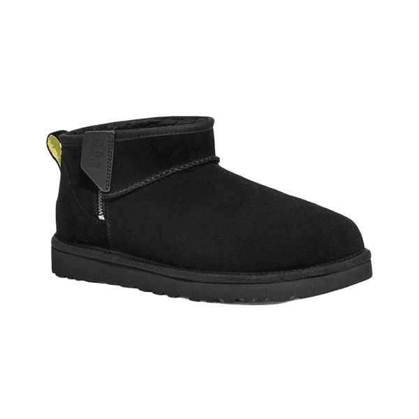 UGG CLASSIC ULTRA MINI ZIP BOOT Чёрный — фото 2