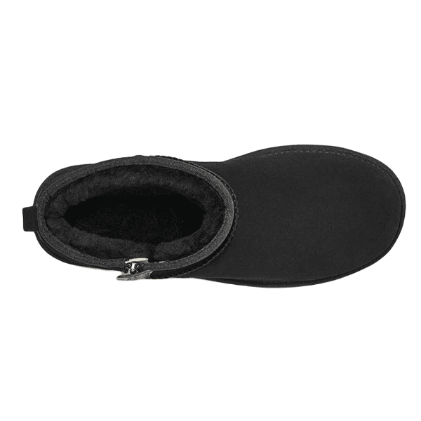 UGG CLASSIC ULTRA MINI ZIP BOOT Чёрный — фото 5