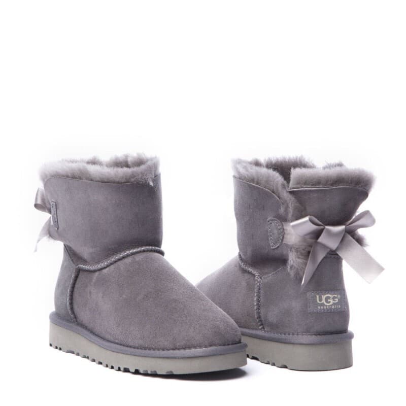 Угги Bailey Bow Mini Серый — фото 1
