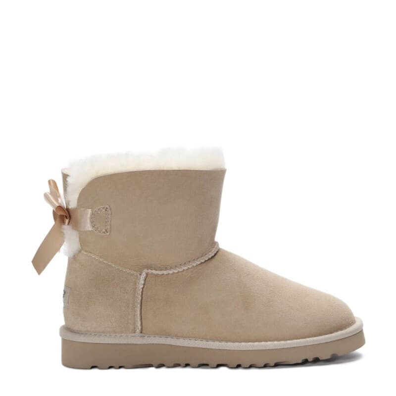 Угги Bailey Bow Mini Бежевый — фото 2