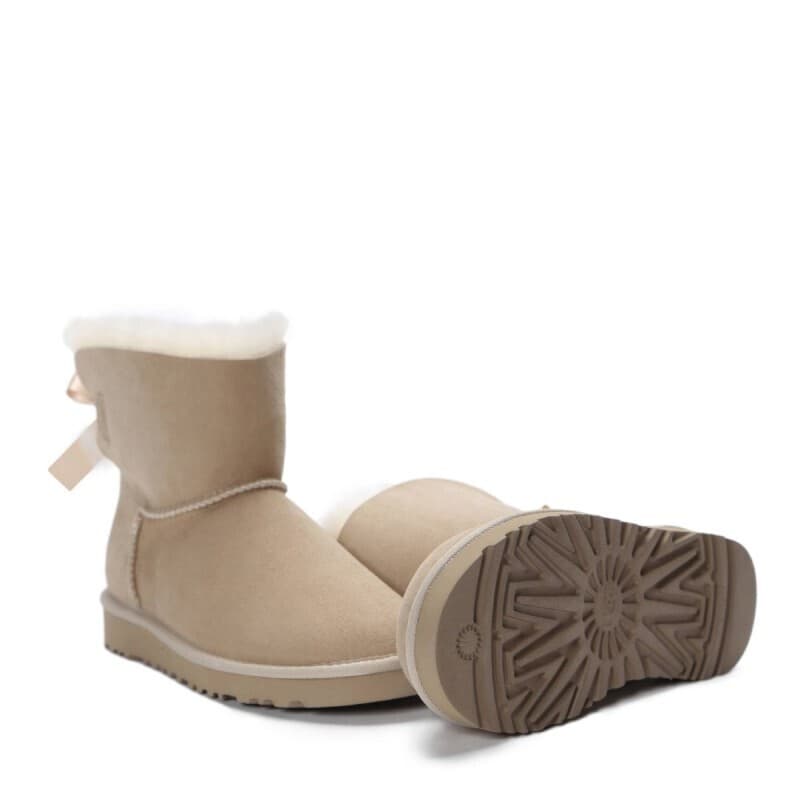 Угги Bailey Bow Mini Бежевый — фото 7