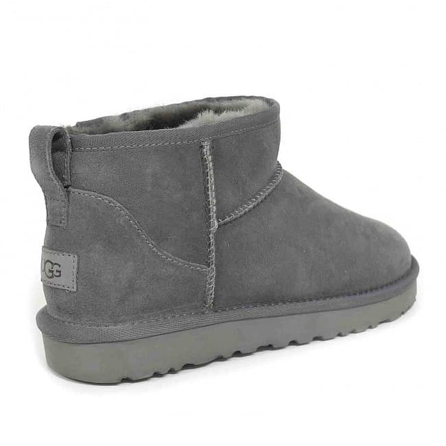 Угги Ugg Women's Classic Ultra Mini Серый — фото 3